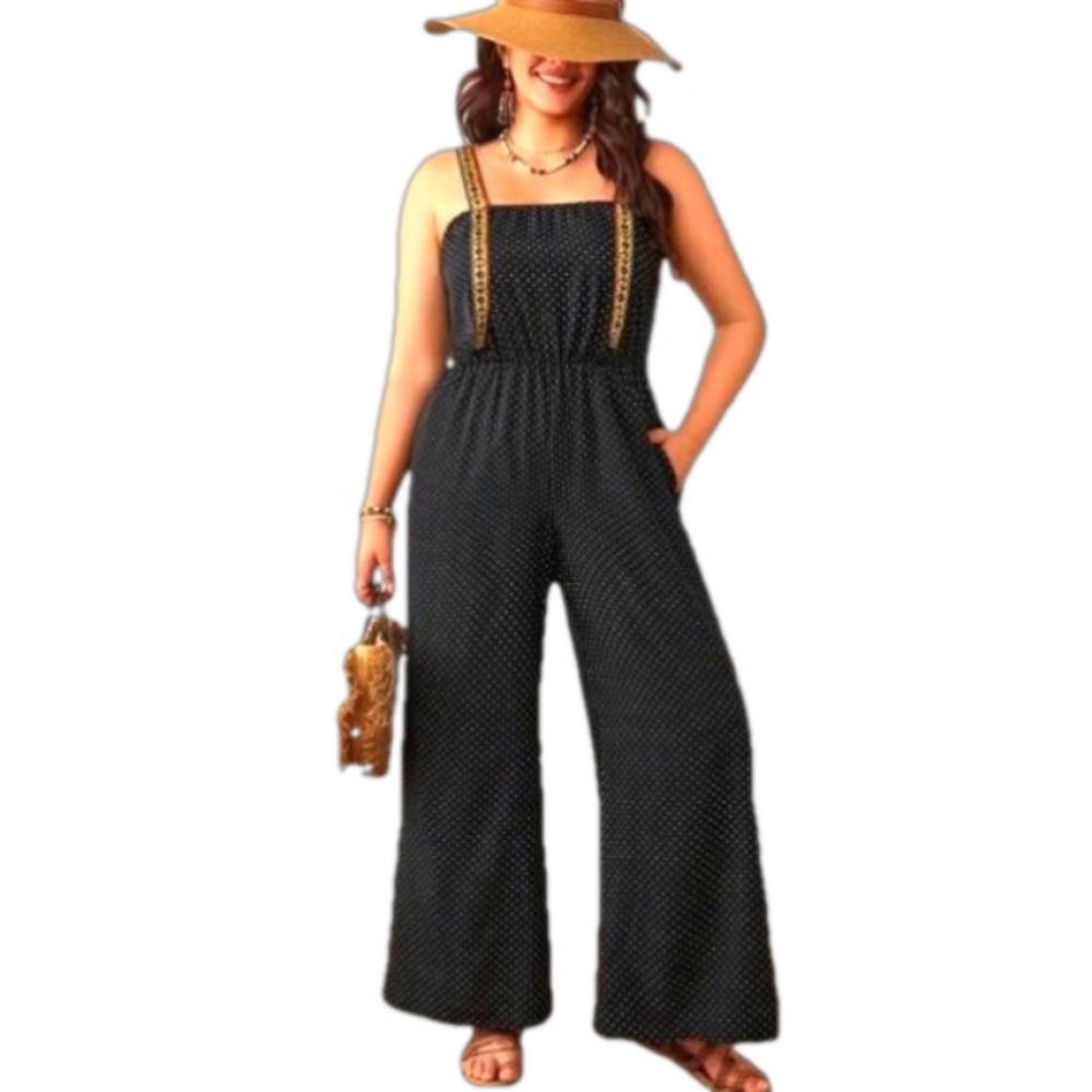 Womens Super cute polka dot one piece Jumpsuit sz 4x/20